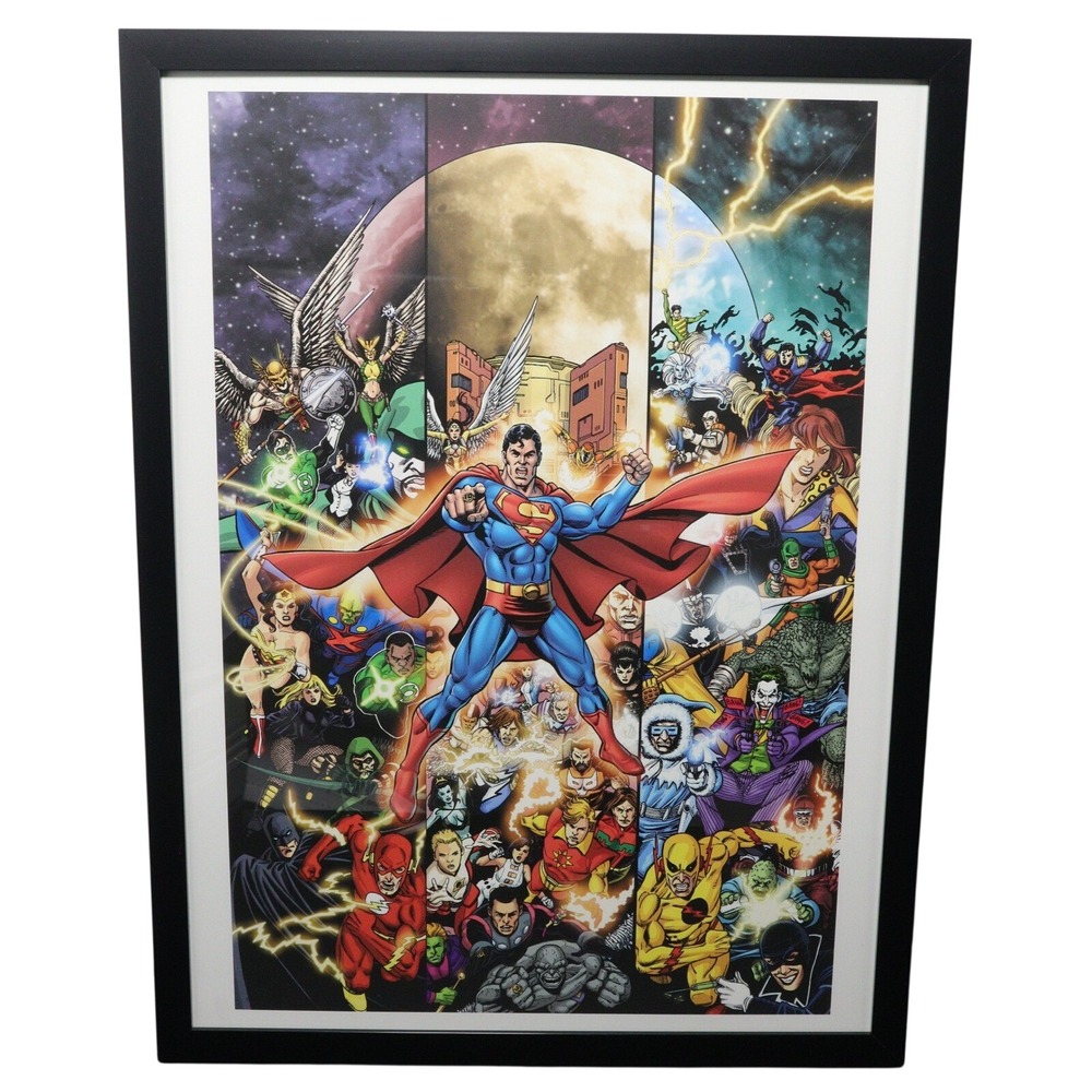 DC Comics Poster Art Framed 12x16 Superman George Perez DC Universe #